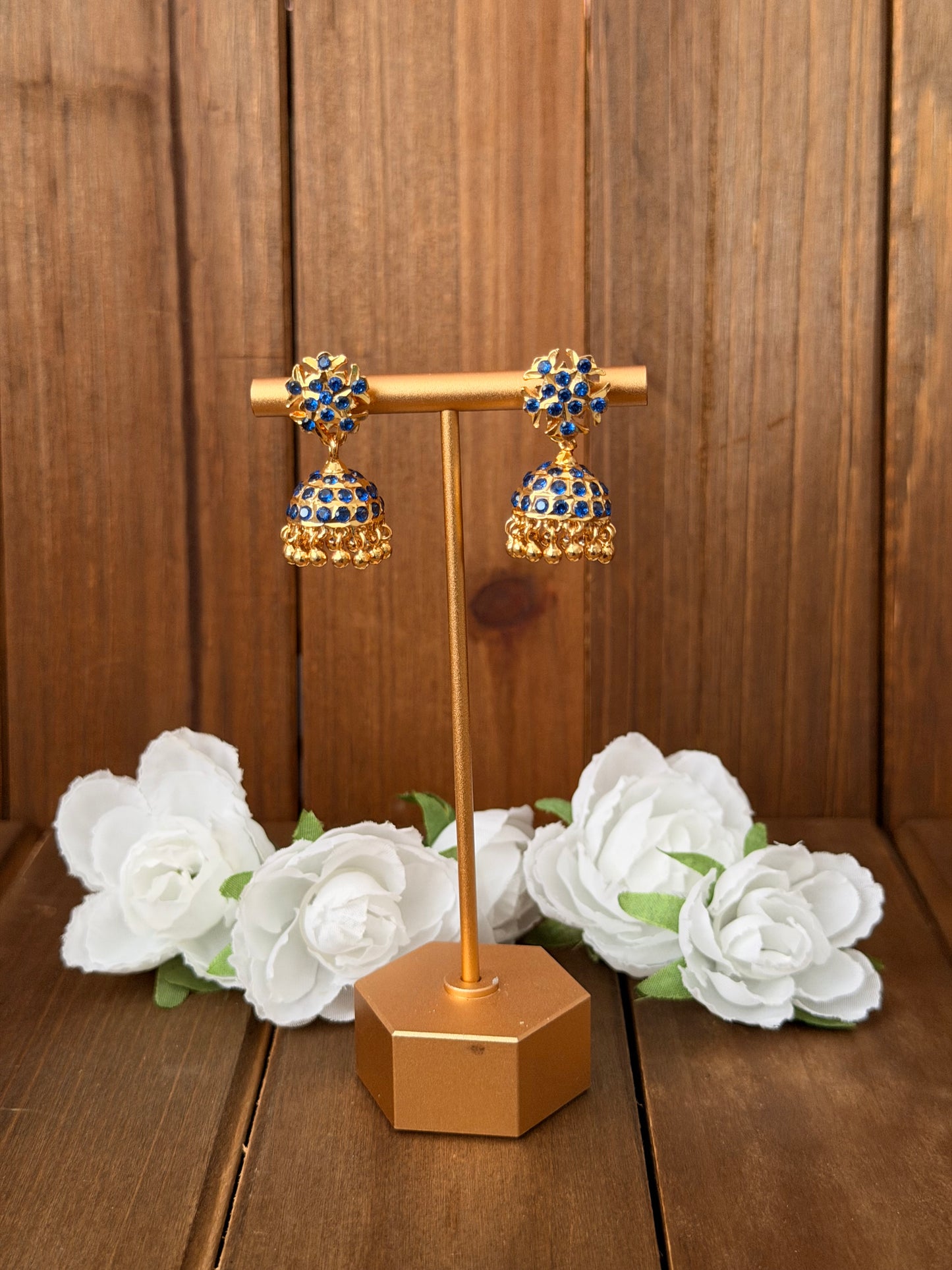 Impoun Blue Small Jhumkas