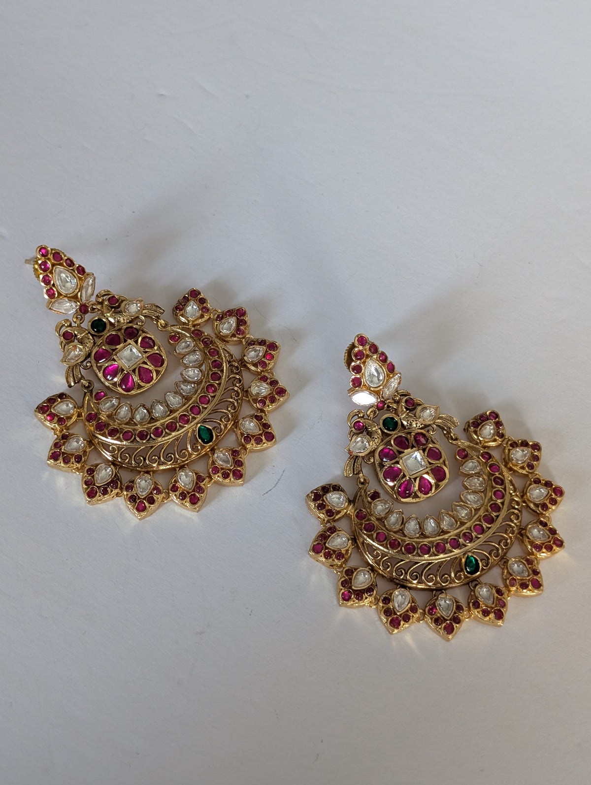 Kundan statement earrings