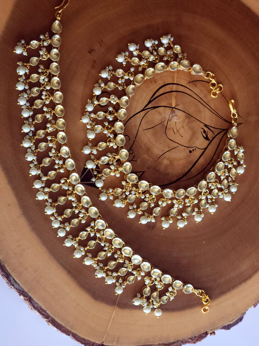 Kundan bridal anklets