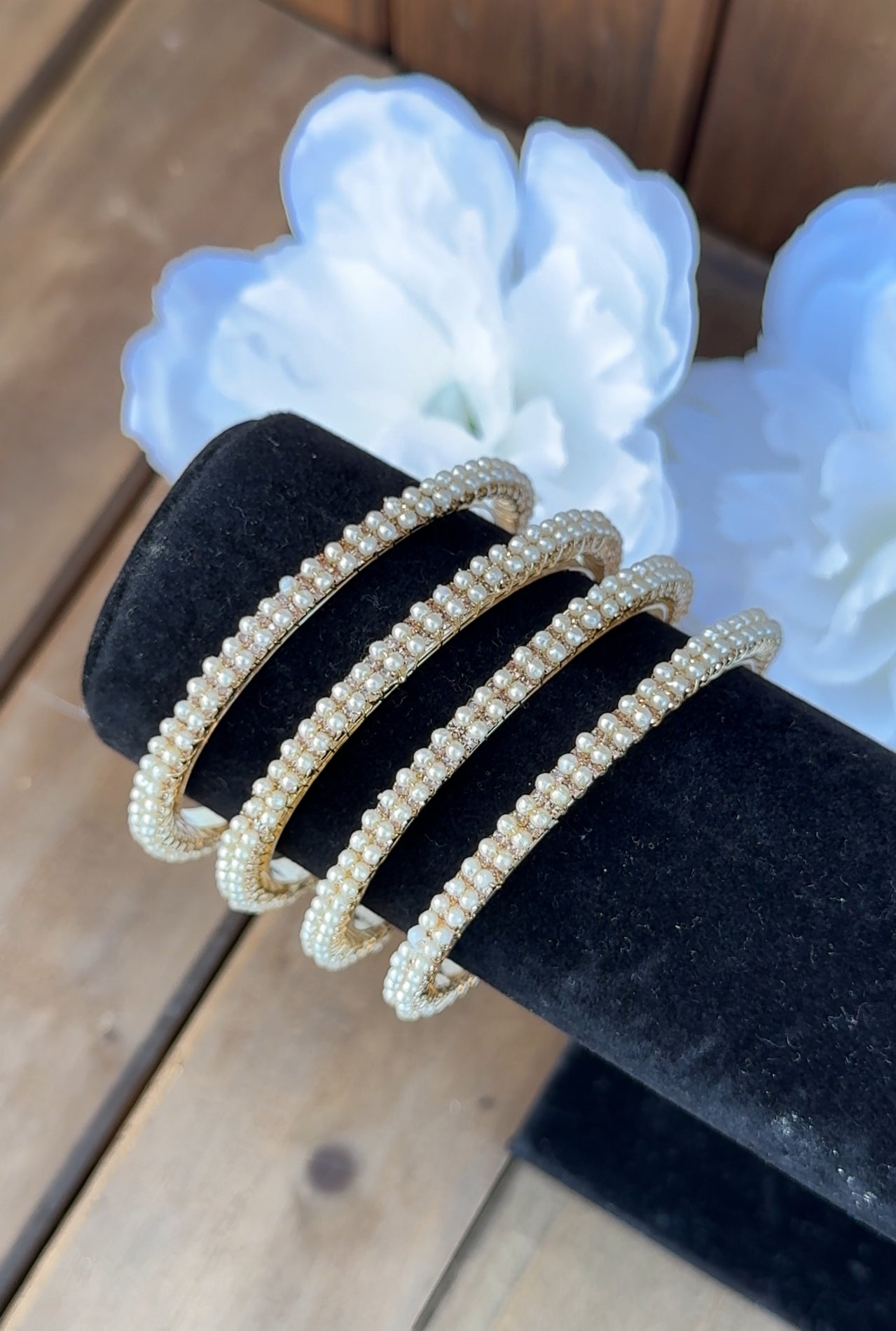 Double Layered Pearl Bangle