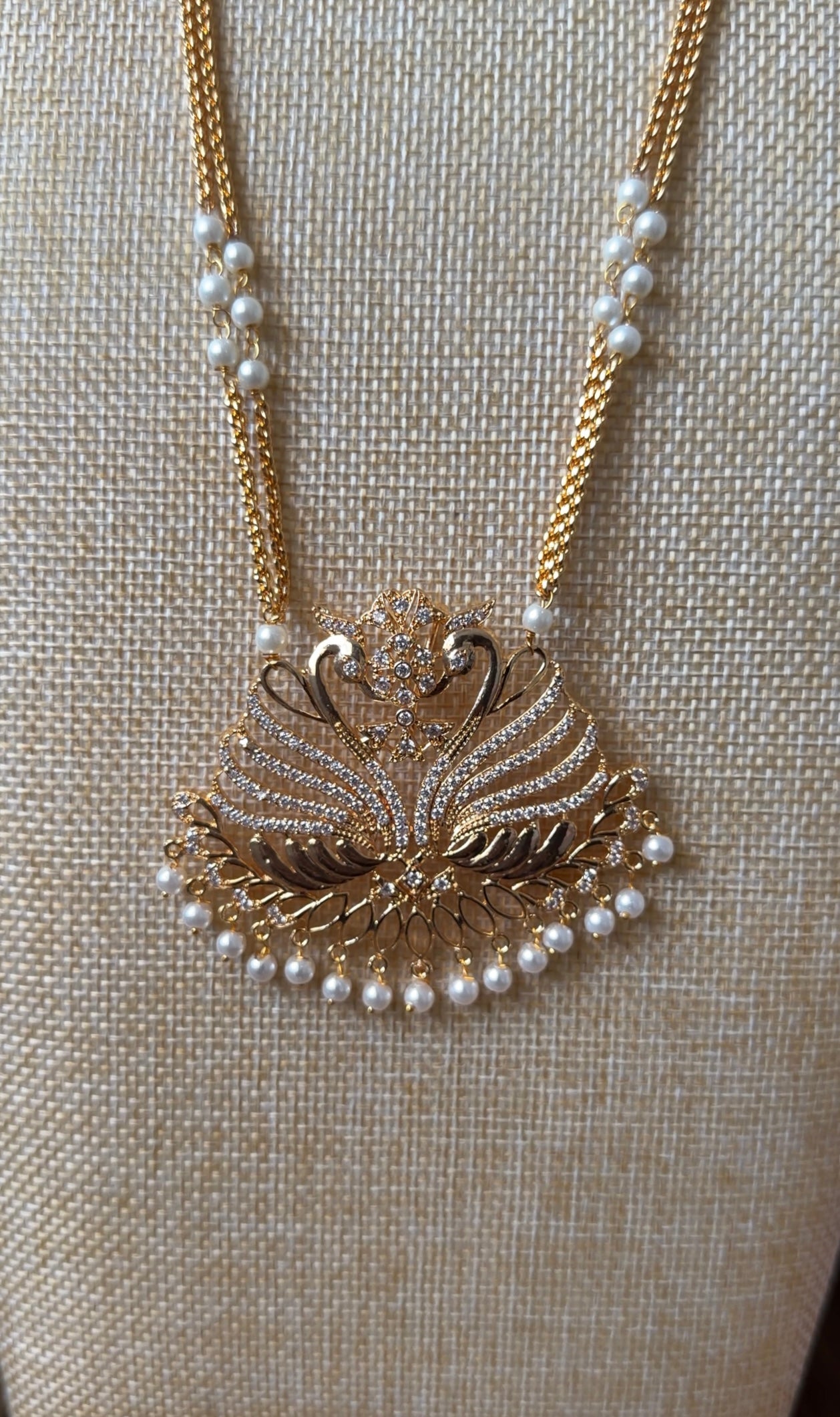Large Impoun Pathakam Necklace Set