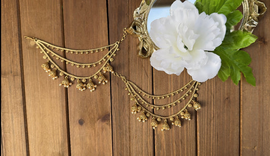 3 Layer Hanging Jhumka Ear Chain