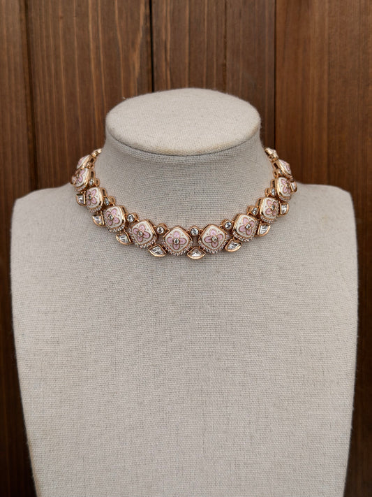 Dainty Enamel Necklace Set