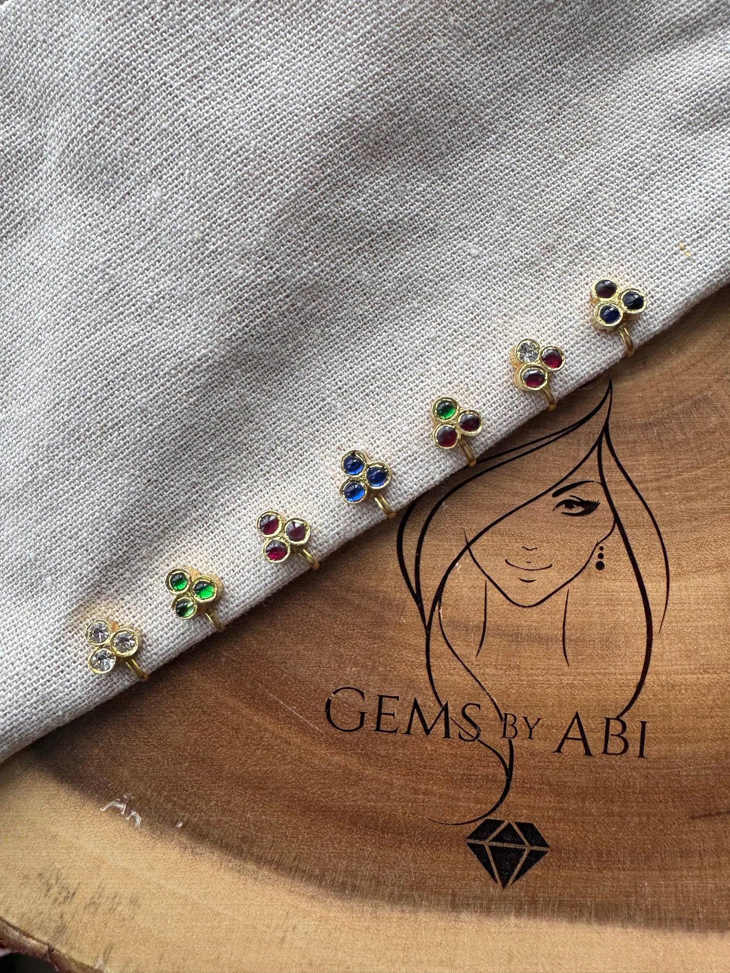 Three Stone Araku Nose Pin