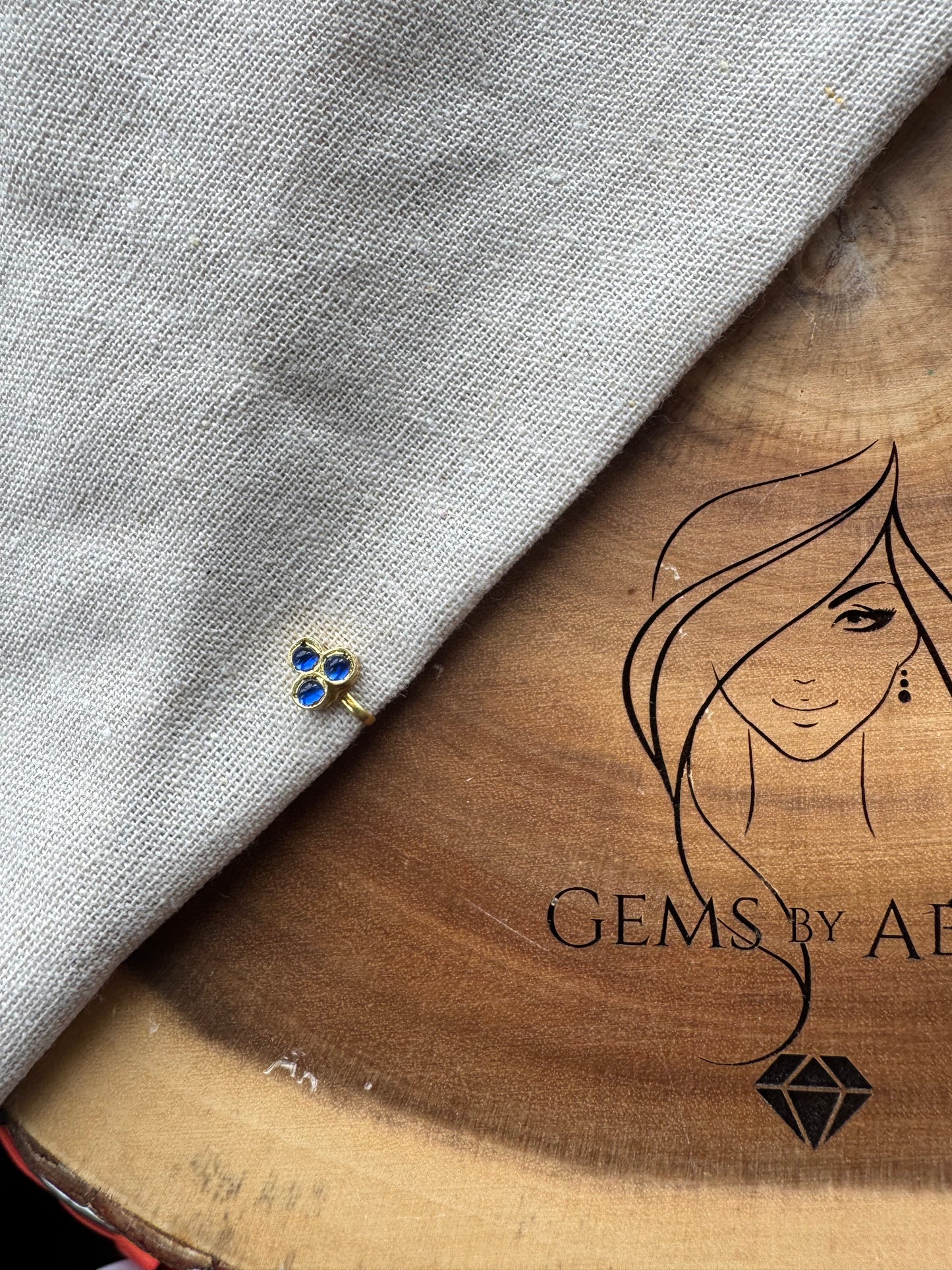 Three Stone Araku Nose Pin