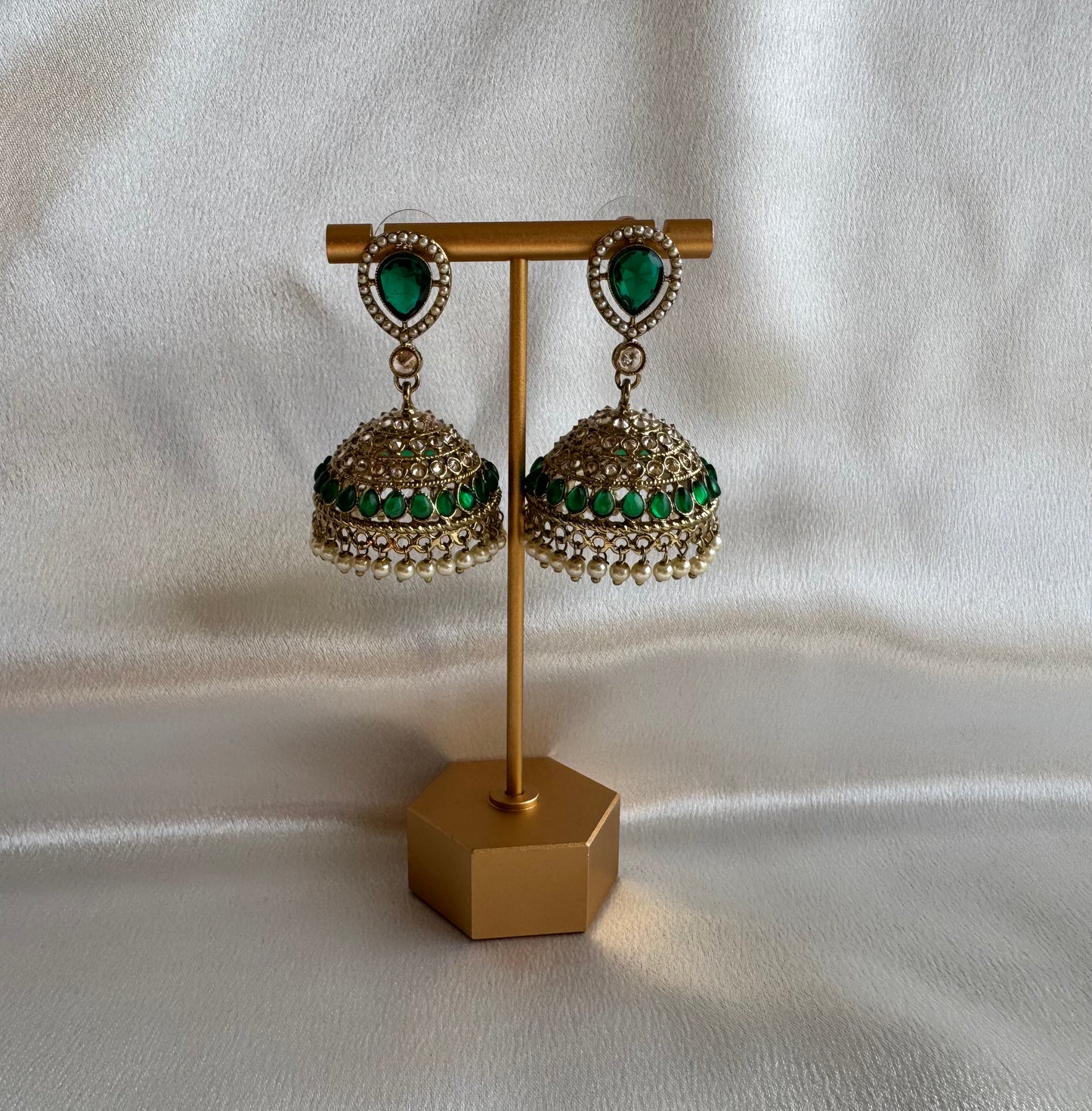 Coloured Polki Jumkas