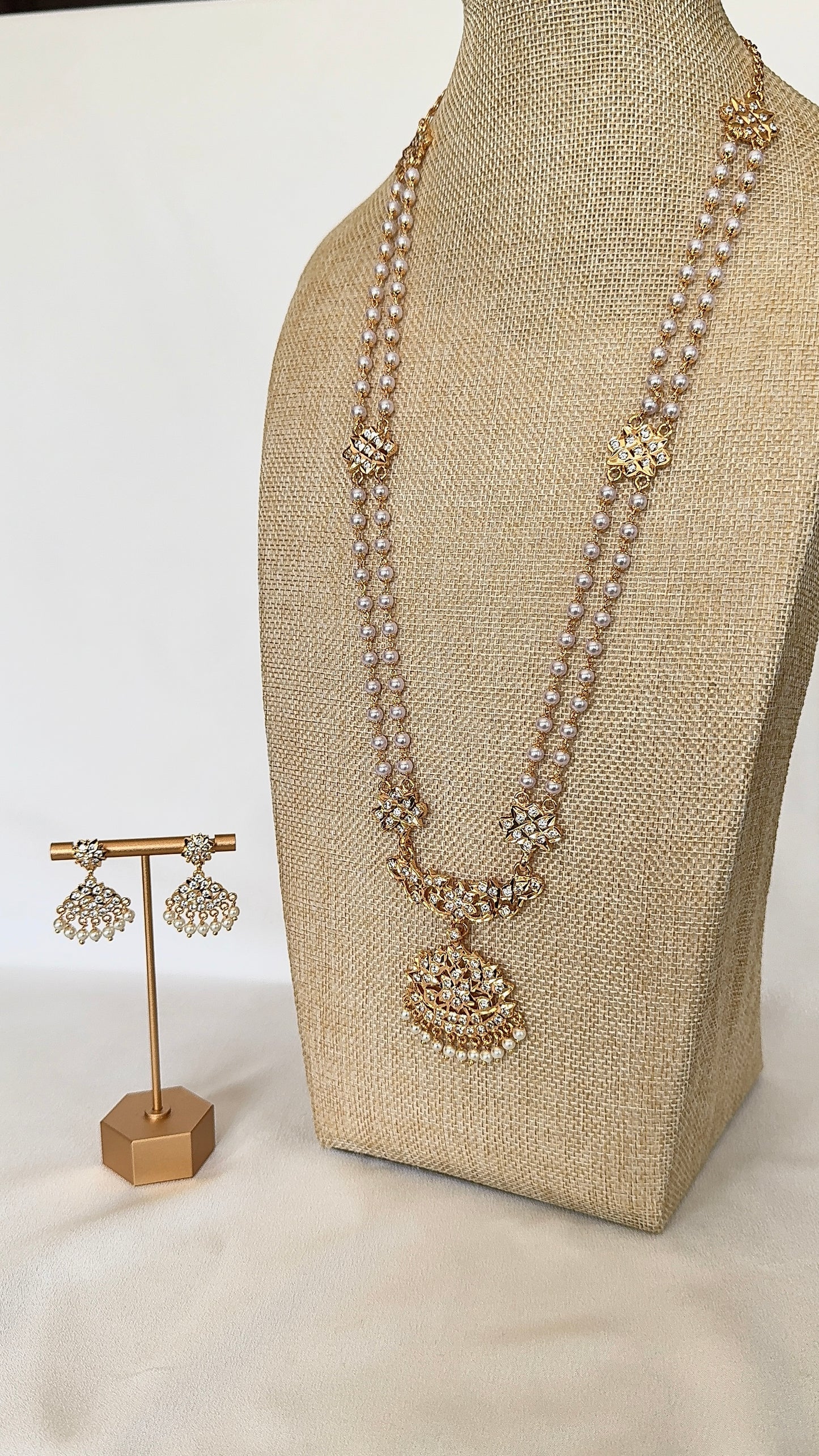 Impoun Pearl Long Necklace Set