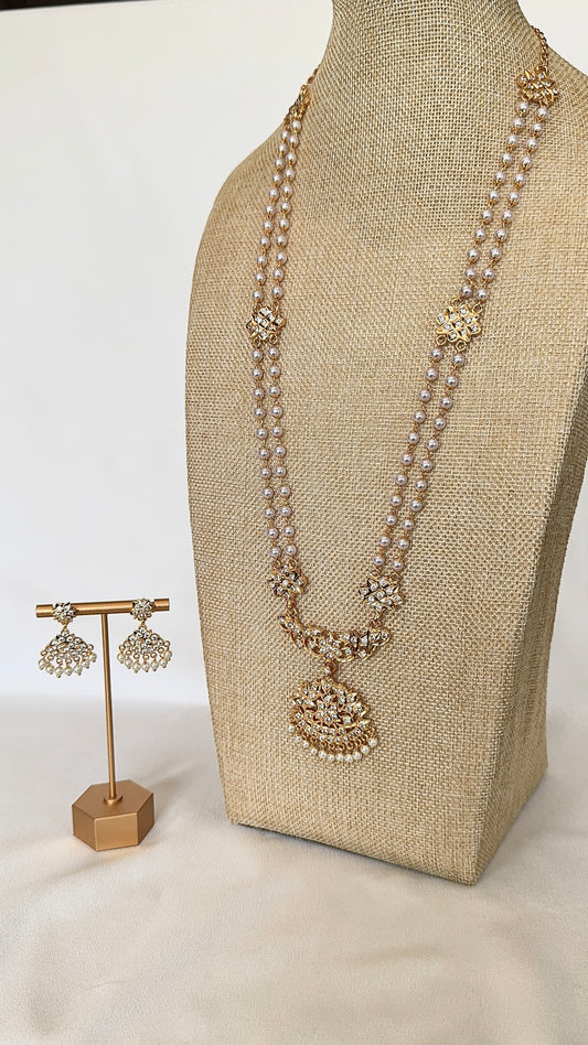 Impoun Pearl Long Necklace Set
