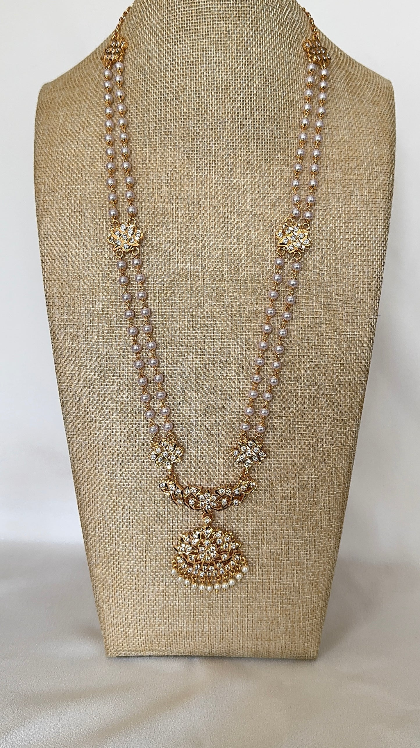 Impoun Pearl Long Necklace Set
