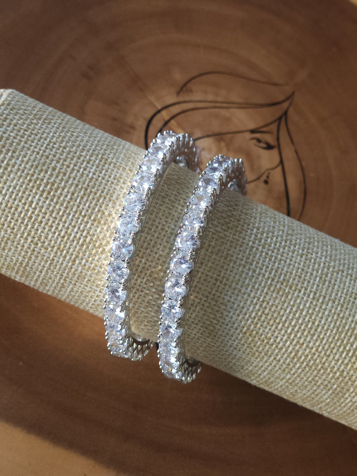 CZ Silver Bangles II
