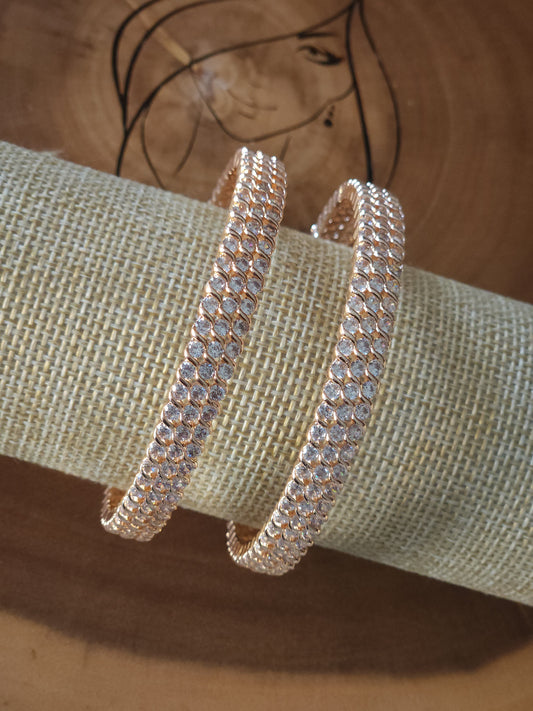 CZ Rose Gold Bangles I
