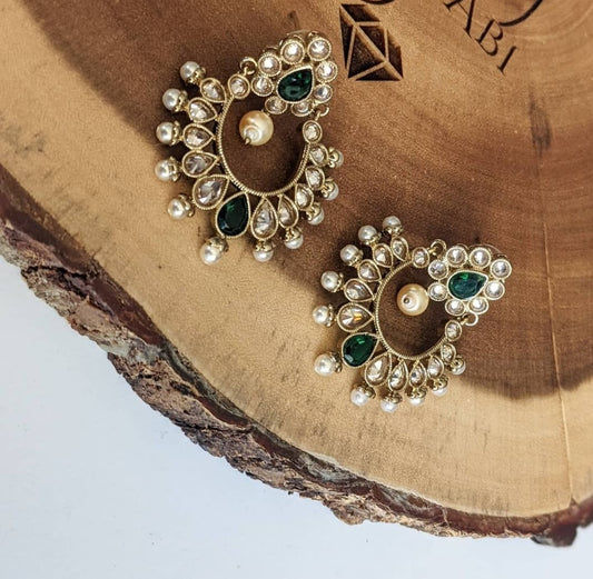 Polki small Chandbali