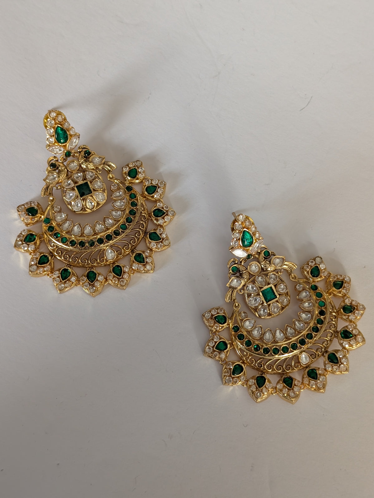 Kundan statement earrings