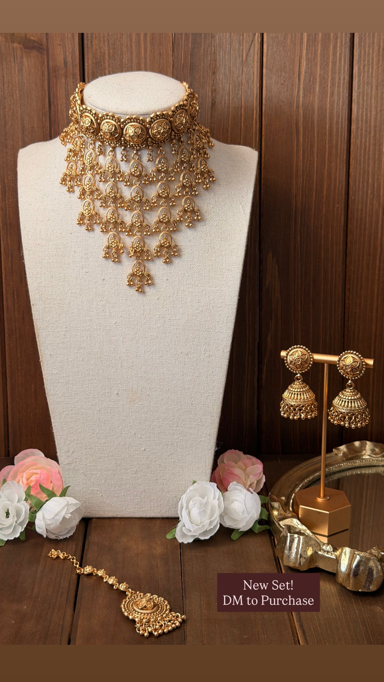 Gold plated choker set
