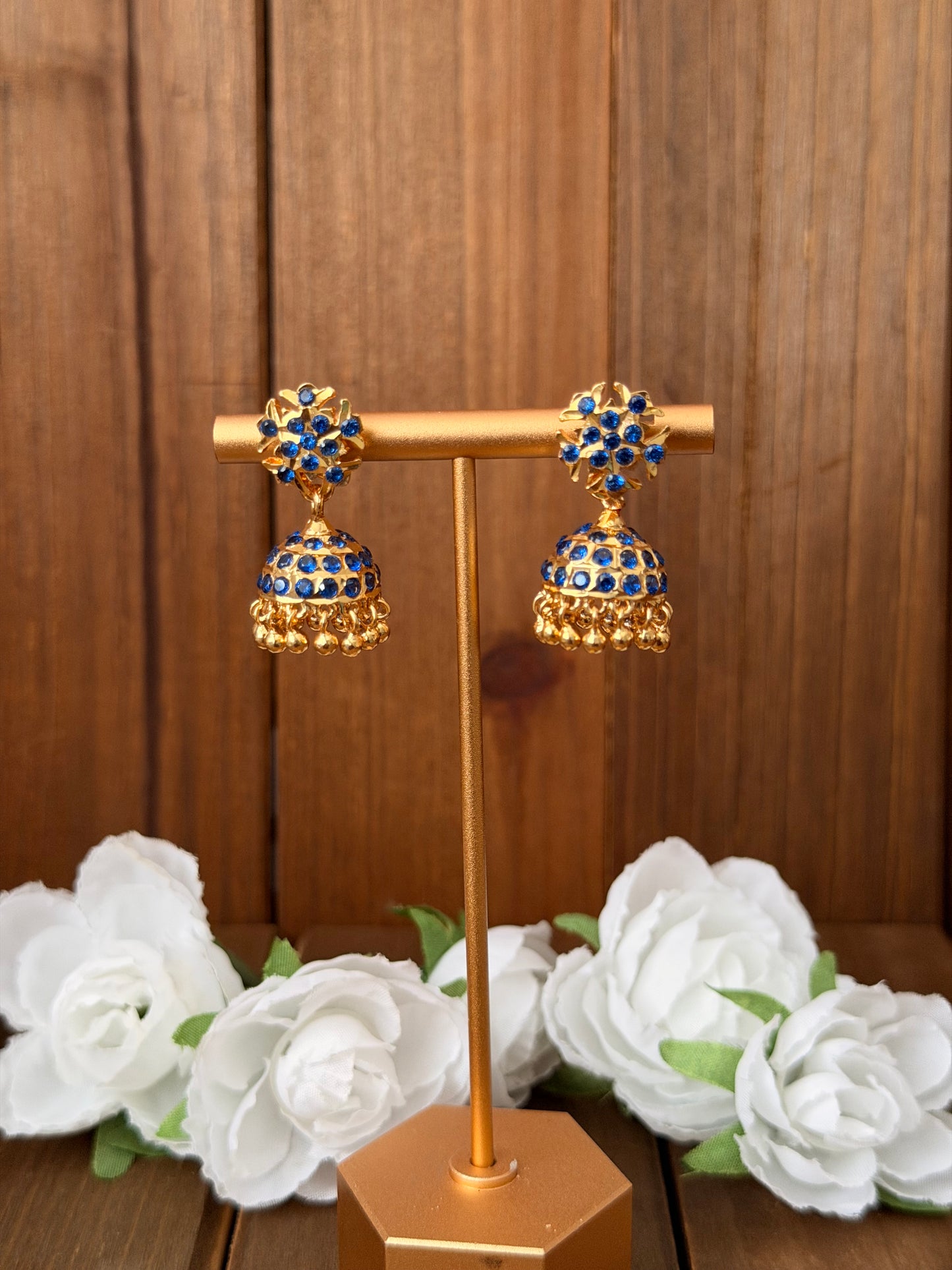 Impoun Blue Small Jhumkas