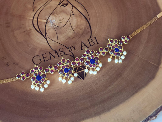 Araku necklace with hanging pearls