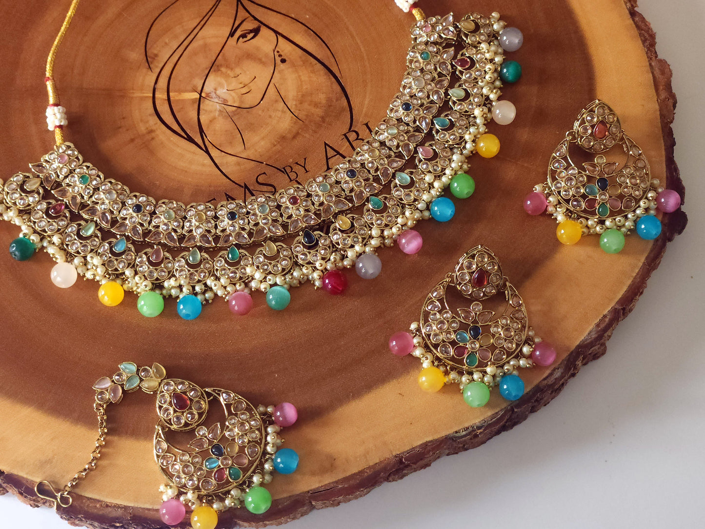 Polki necklace set