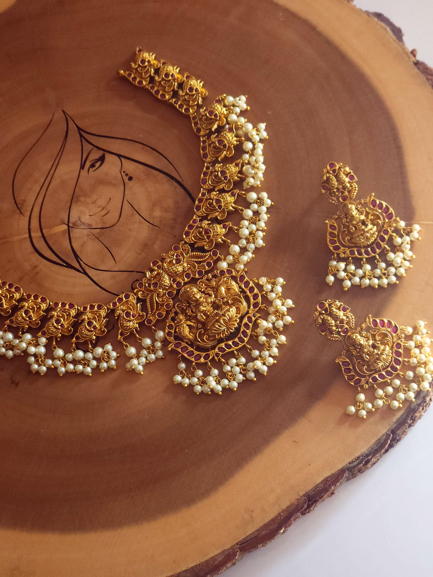 Temple necklace set