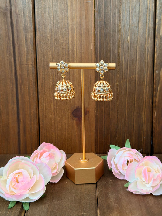 Small White Impoun Jhumkis
