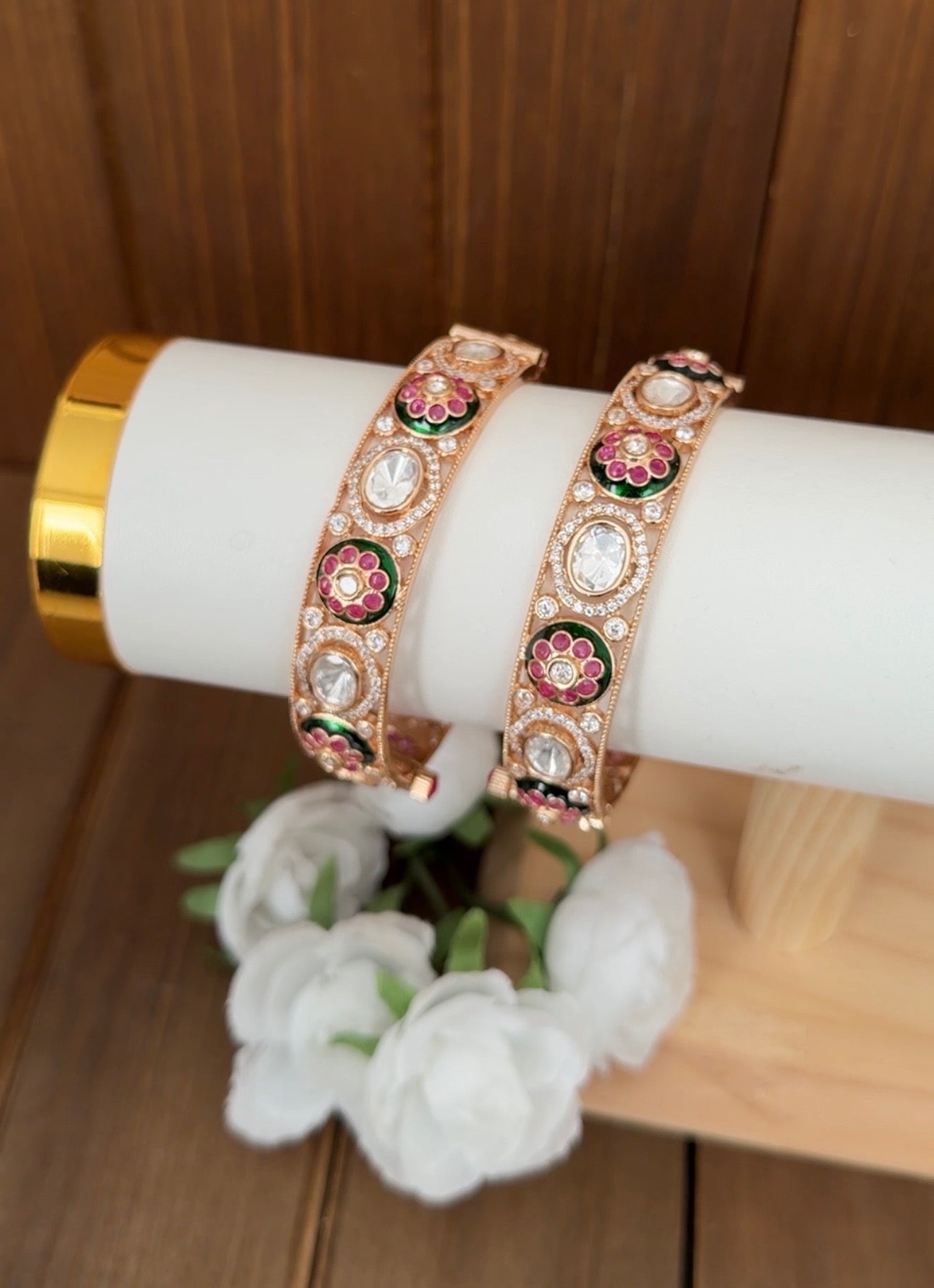 Uncut polki bangles