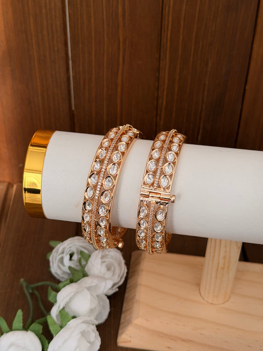 Uncut polki statement bangles