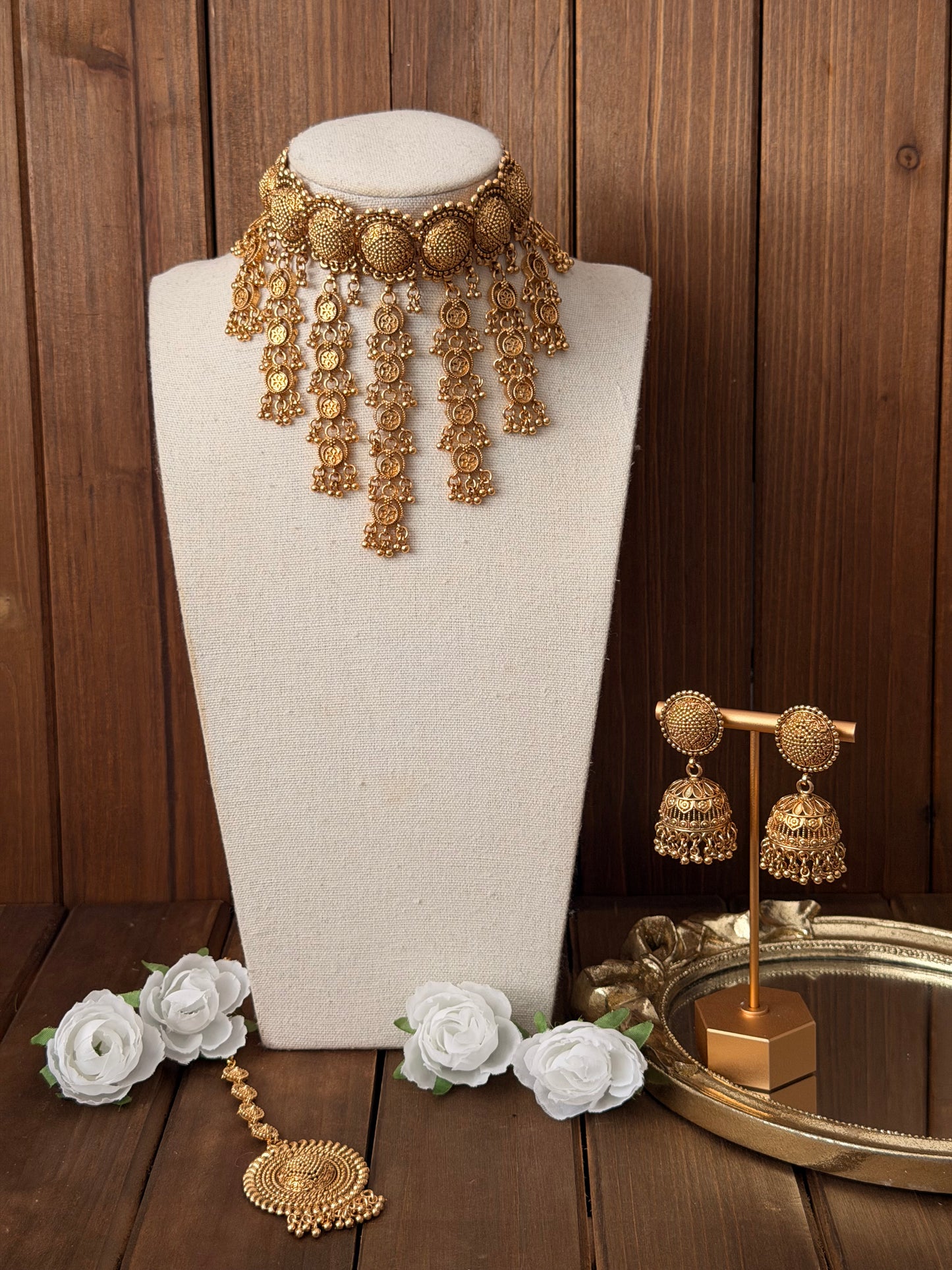 Gold plated choker set