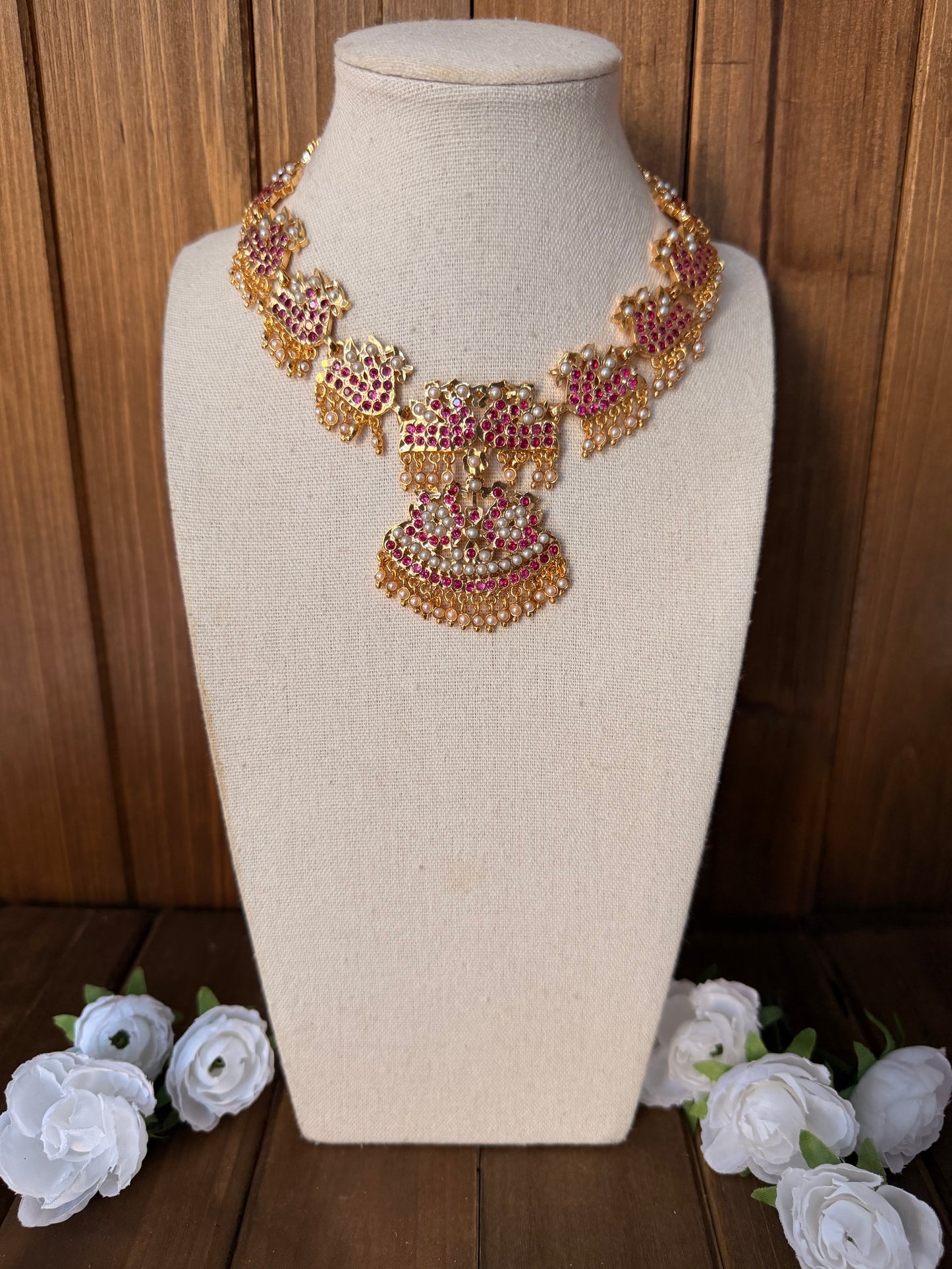 Impoun Magenta Statement Necklace
