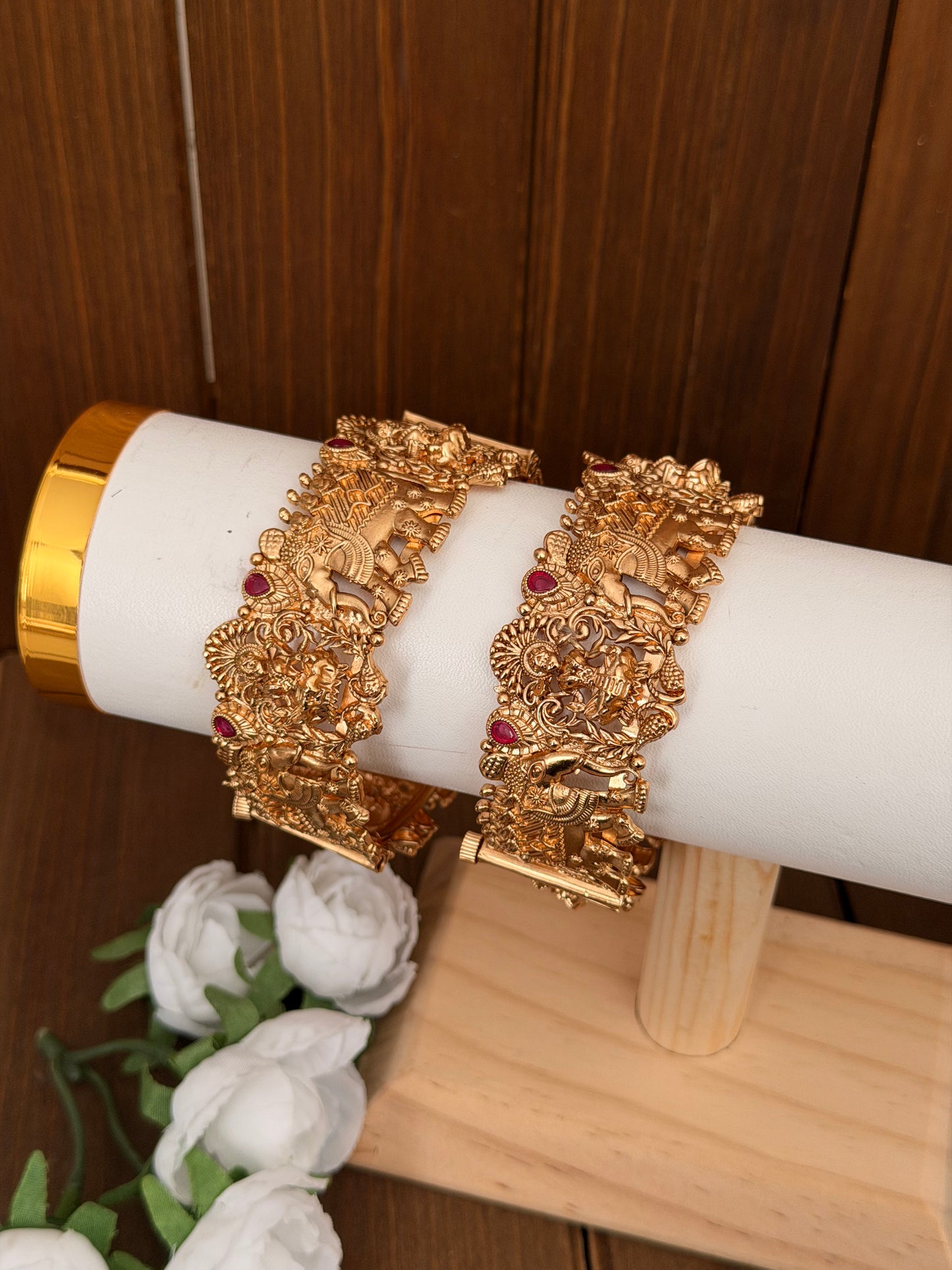 Matte Temple Bangles