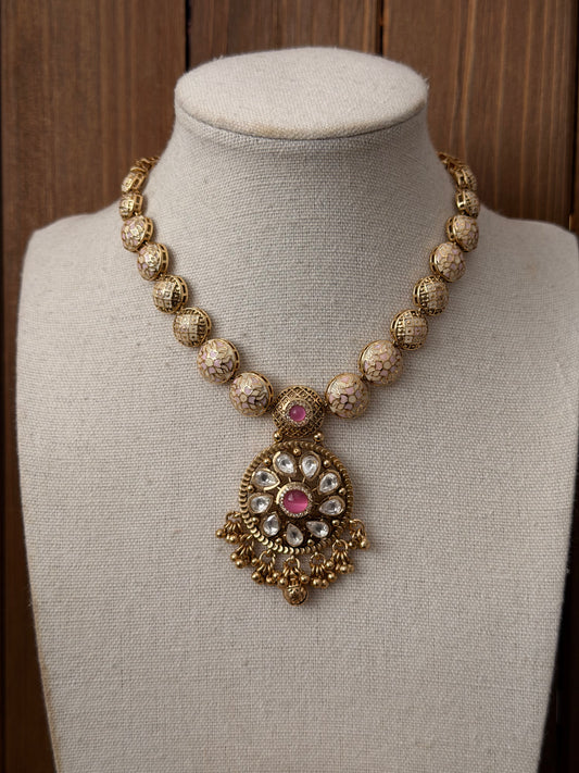 Enamel Mid Length Necklace