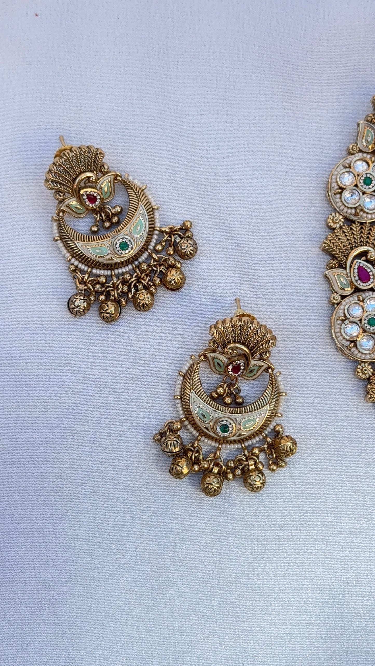 Kundan Enamel Necklace Set
