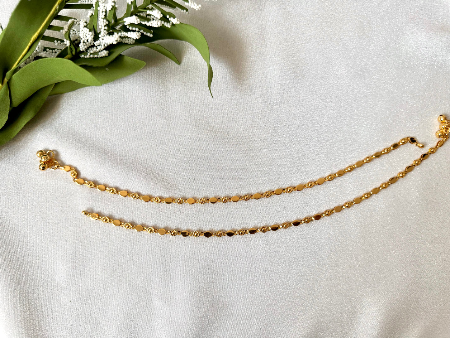 Gold Oval Anklet