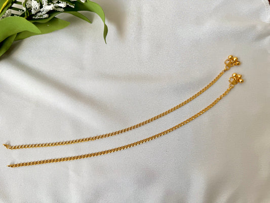 Simple Gold Anklet with Bells