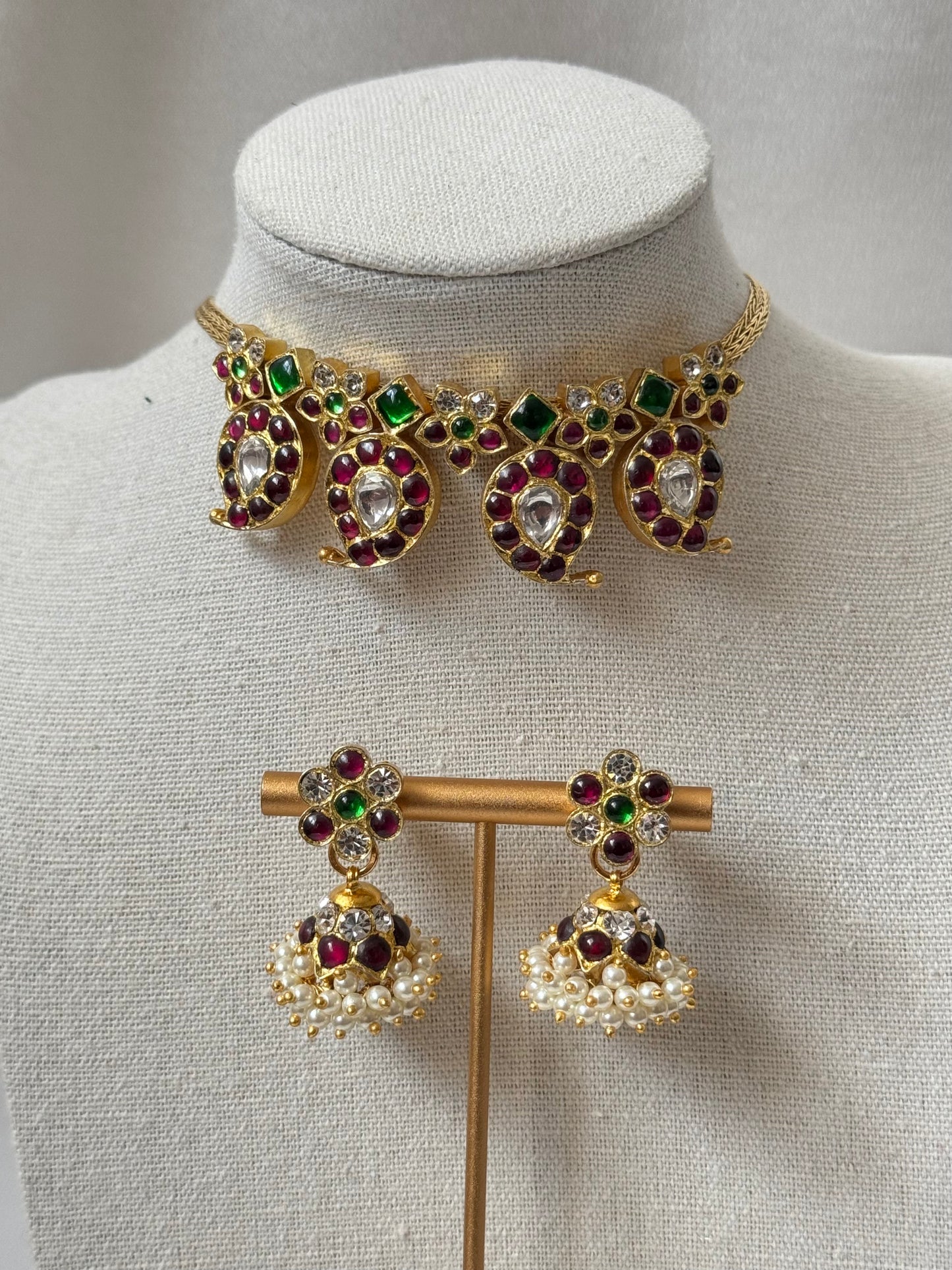 Mango Araku Necklace Set with Jhumka