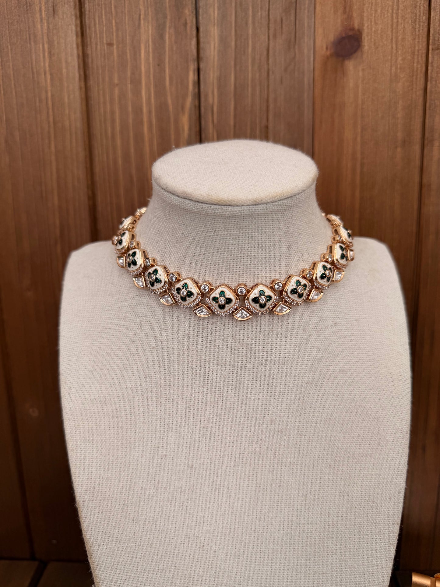 Dainty Enamel Necklace Set