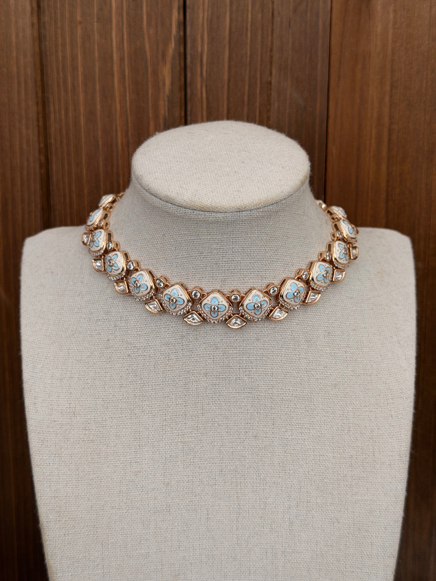 Dainty Enamel Necklace Set
