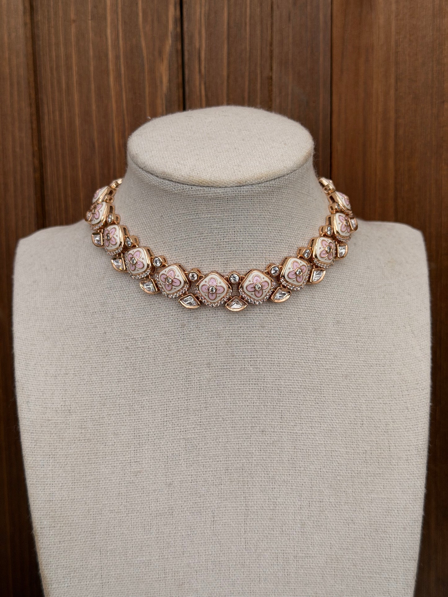 Dainty Enamel Necklace Set