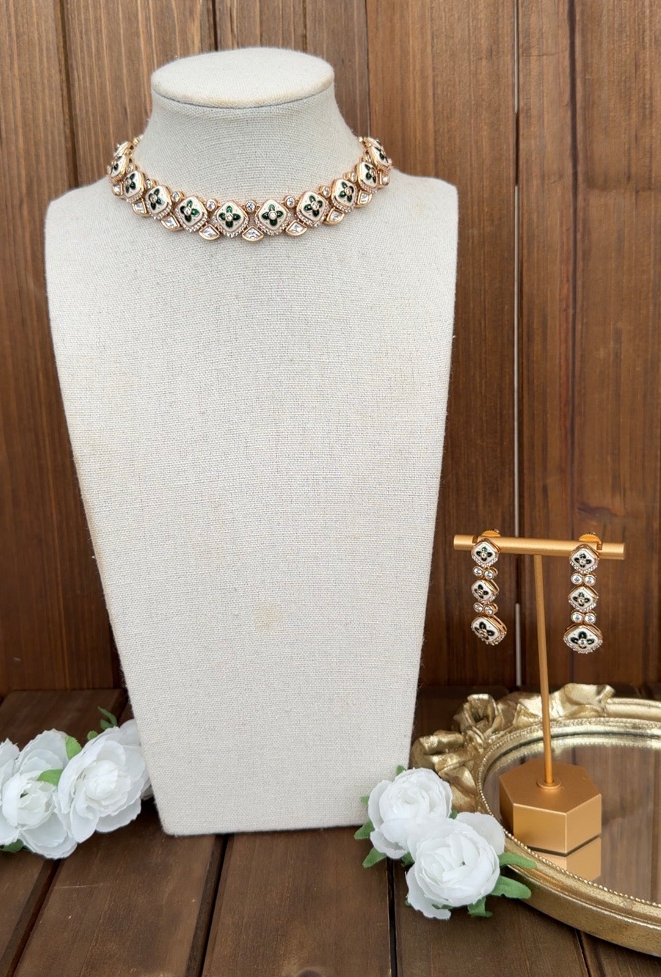 Dainty Enamel Necklace Set