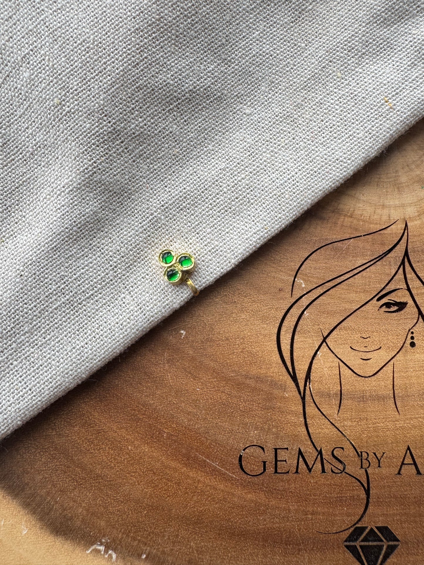 Three Stone Araku Nose Pin