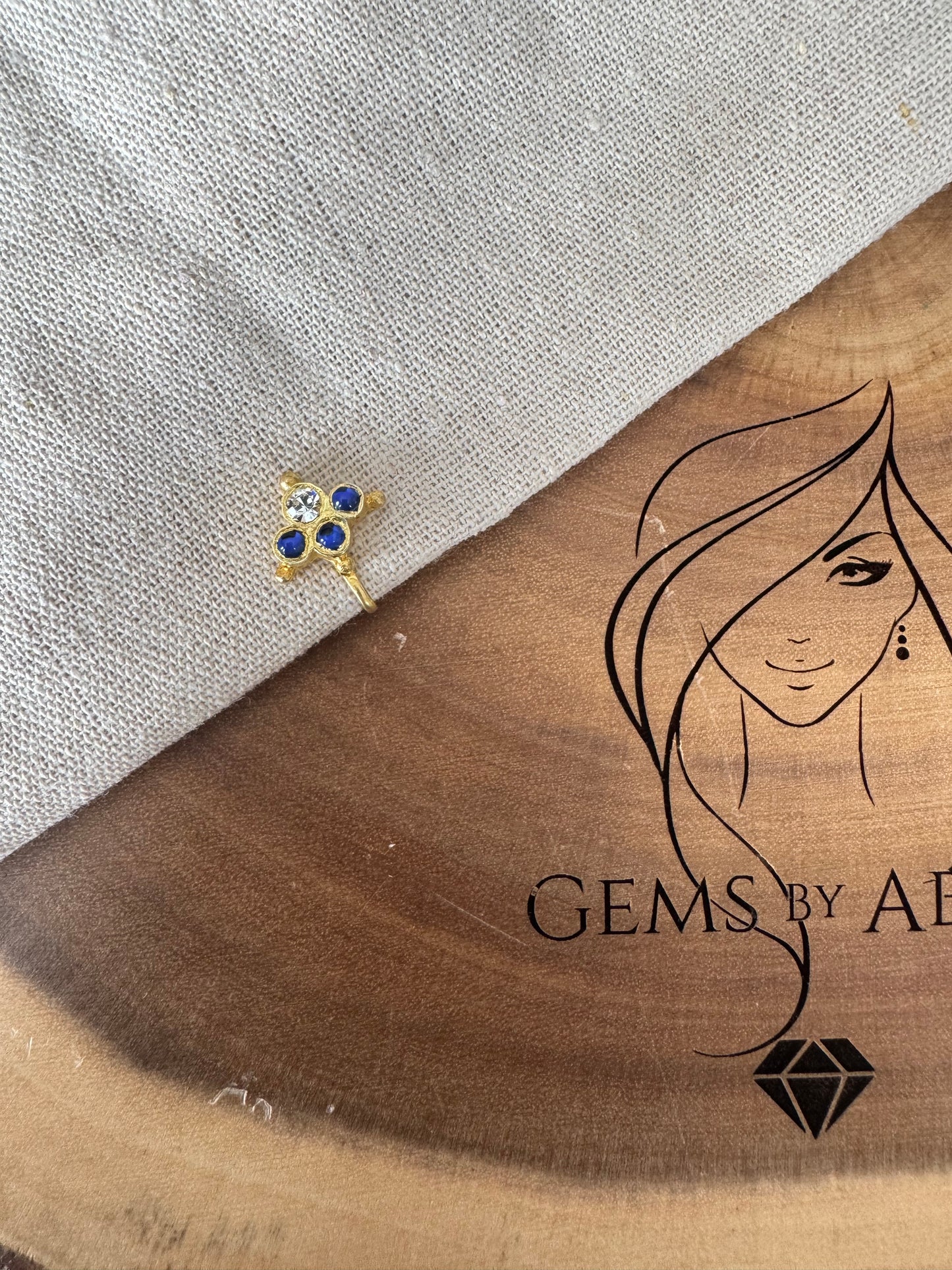 4 Stone Araku Nose Pin