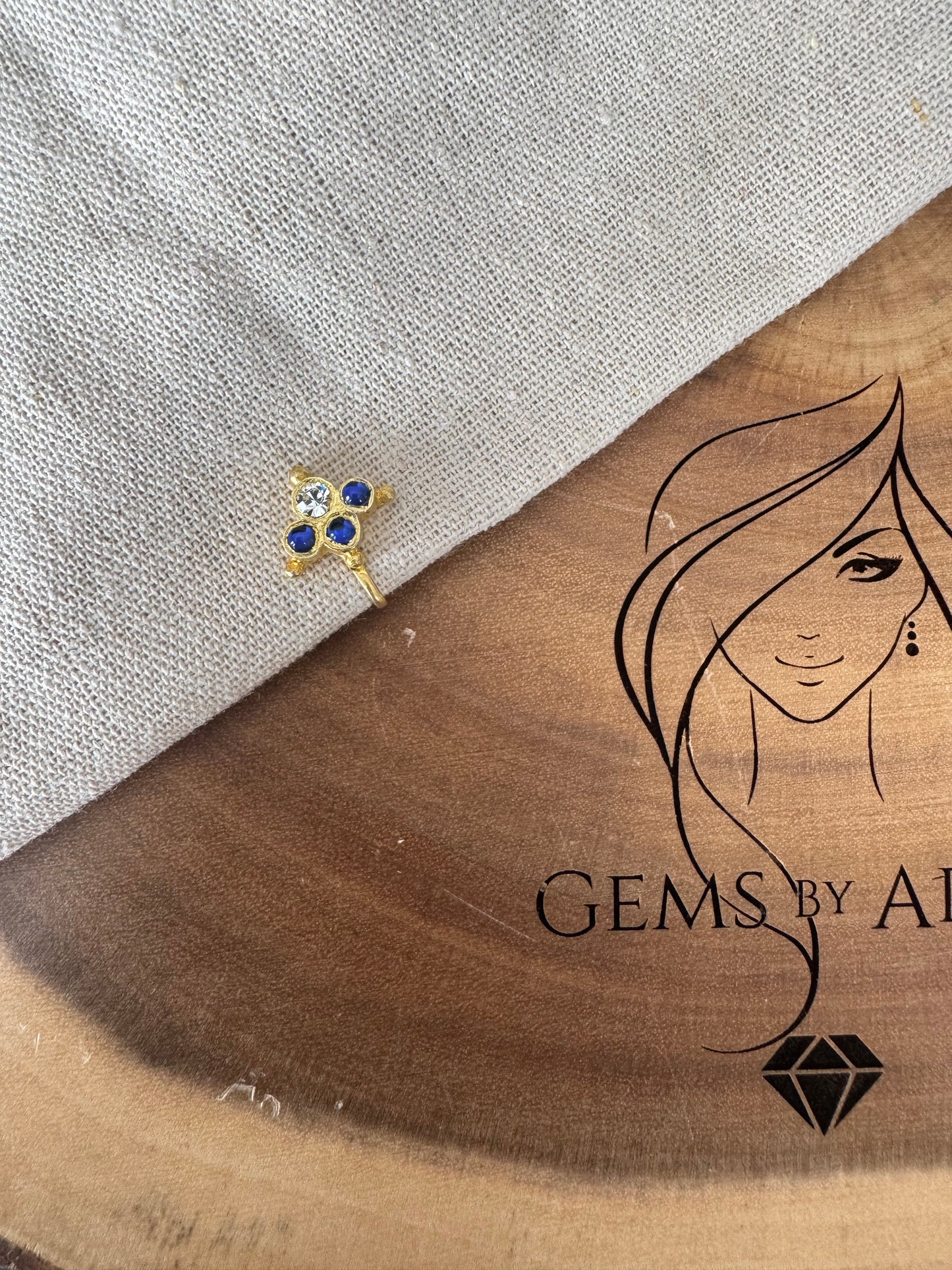 4 Stone Araku Nose Pin