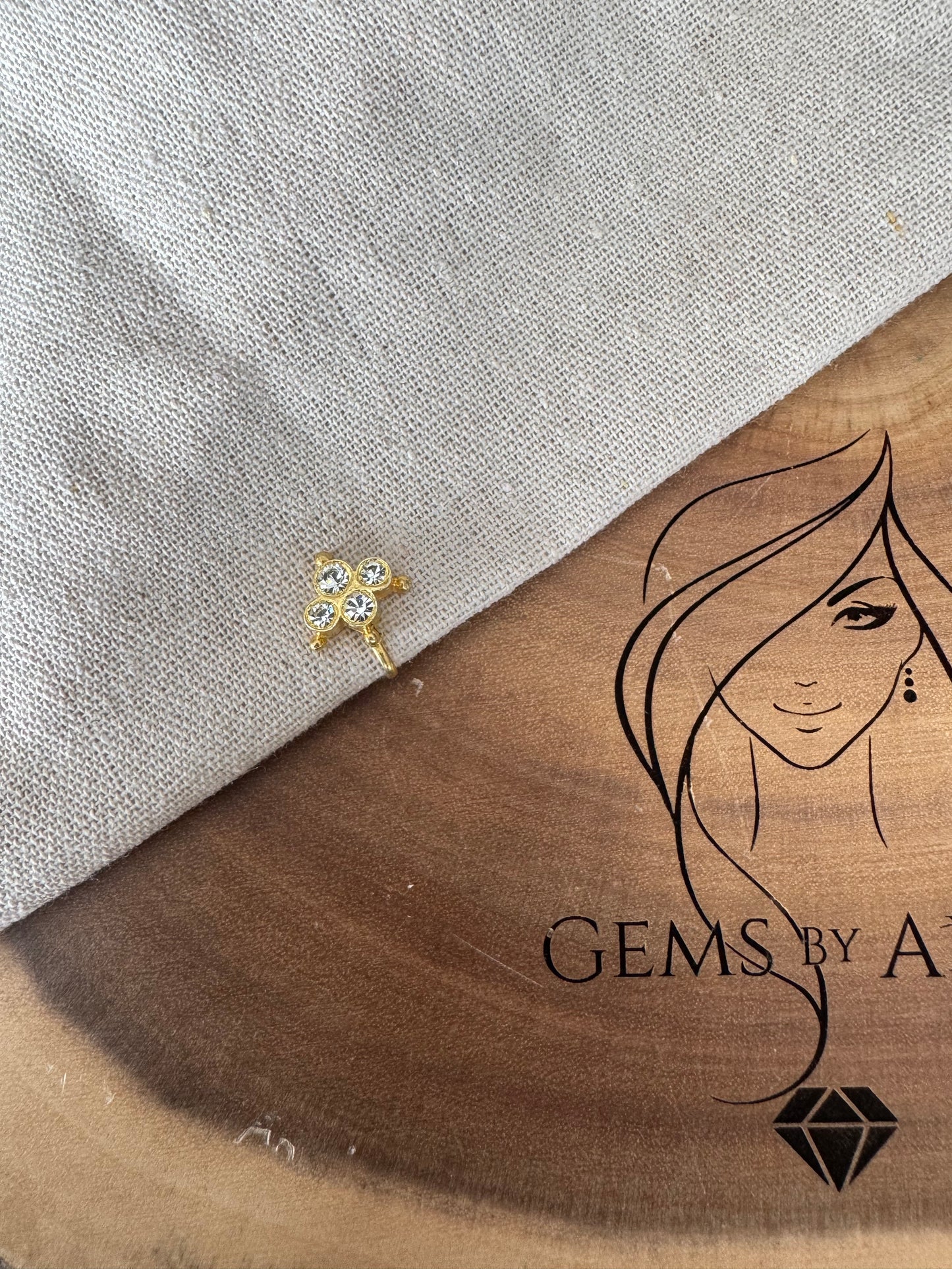 4 Stone Araku Nose Pin