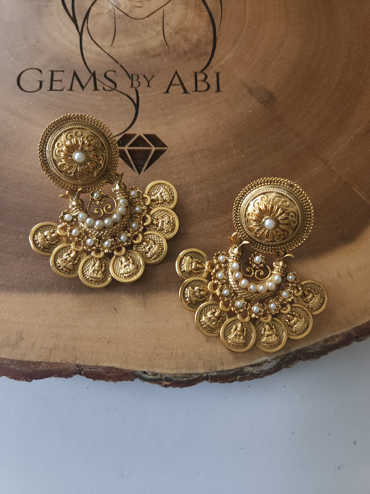 Temple statement earrings