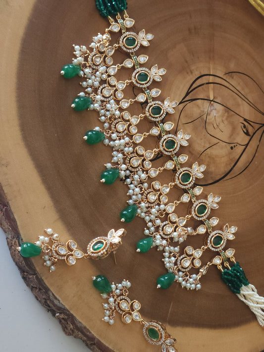 Kundan choker set - Green