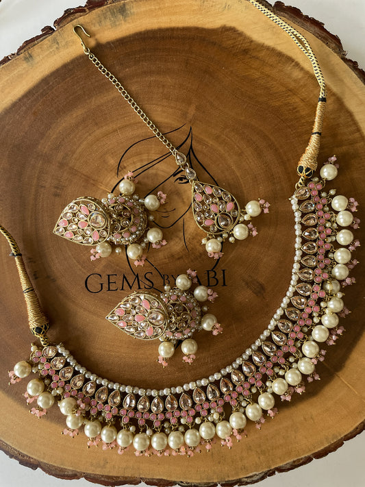 Polki with pearl Necklace Set