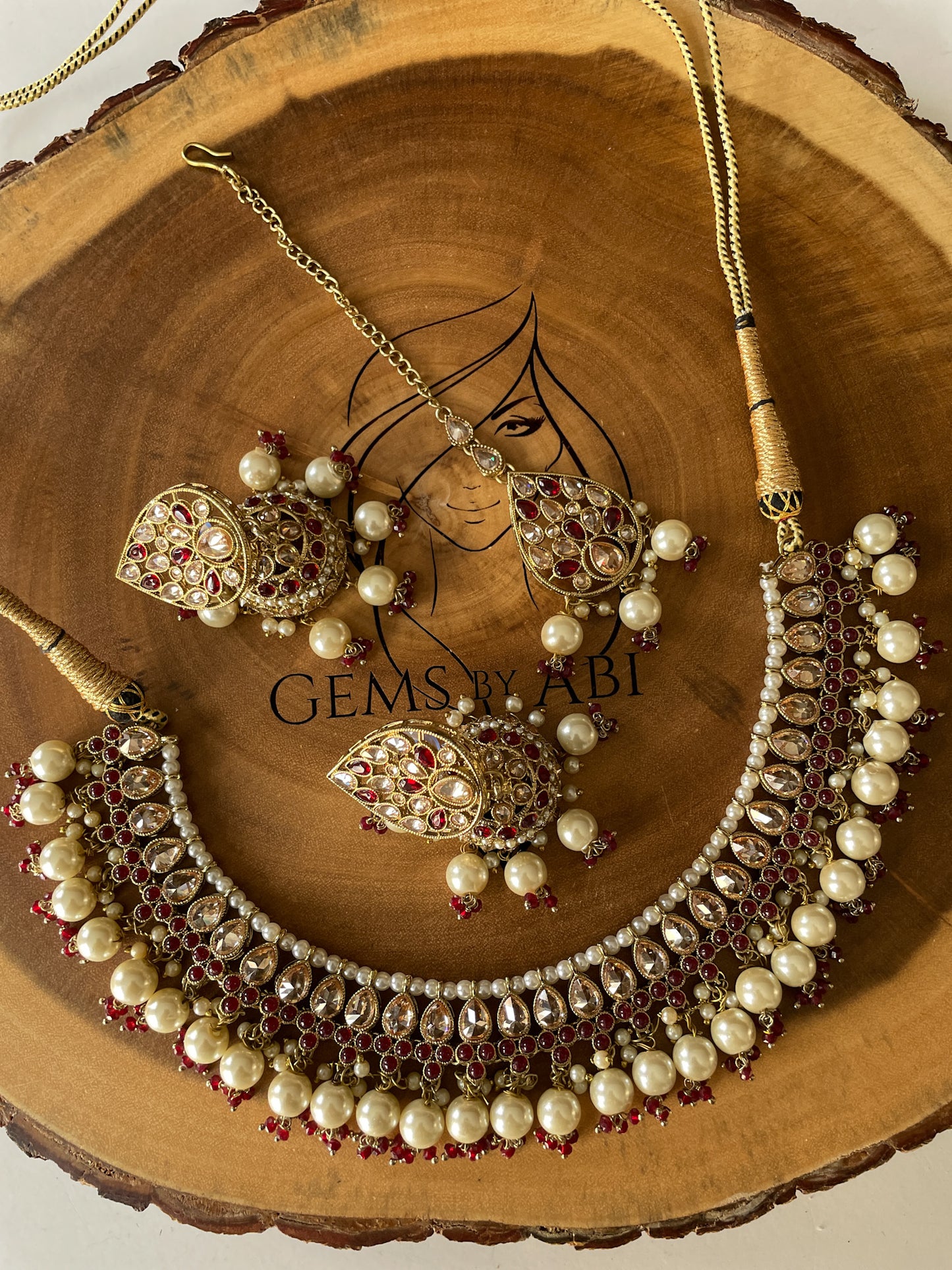 Polki with pearl Necklace Set