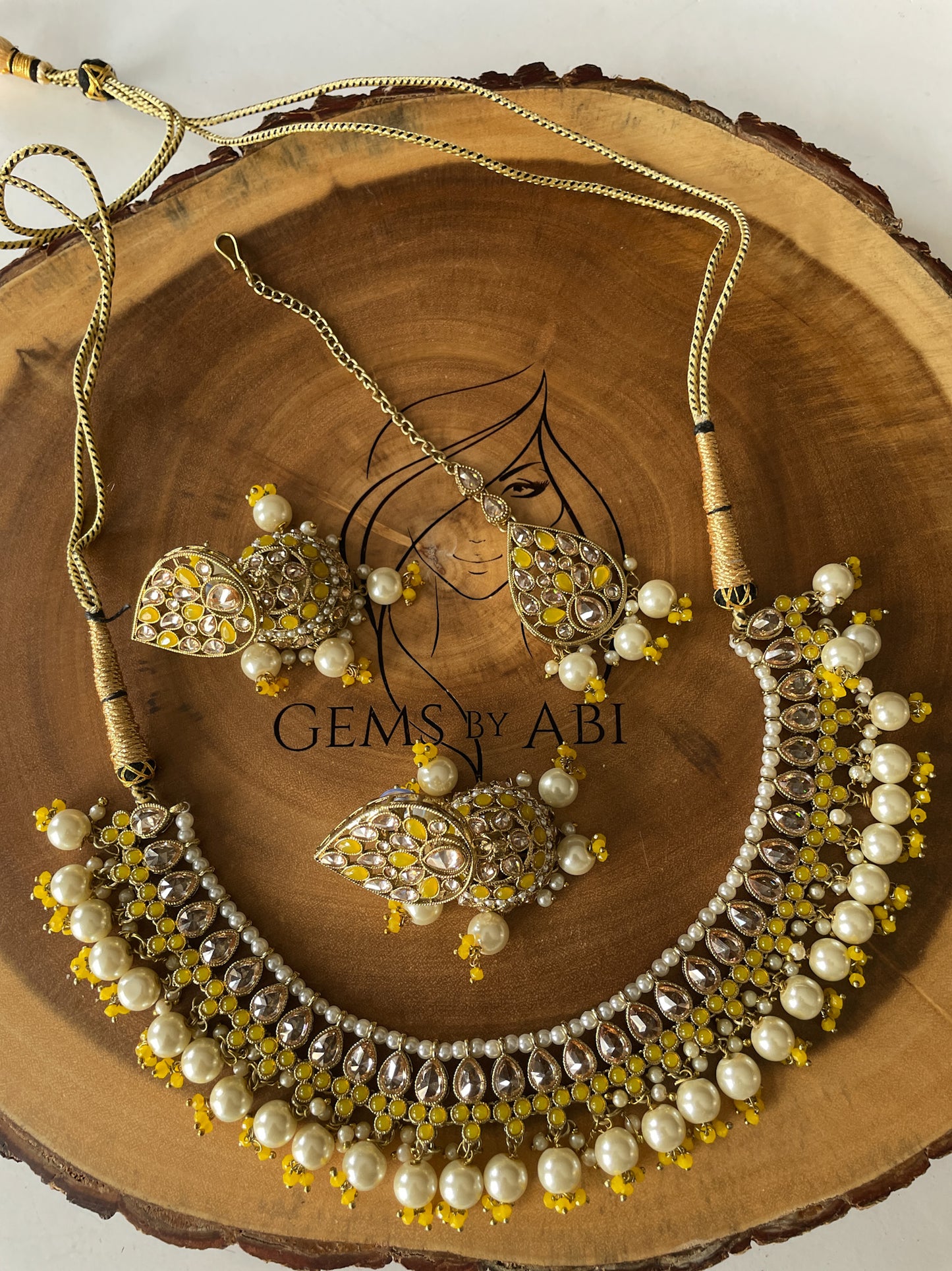 Polki with pearl Necklace Set