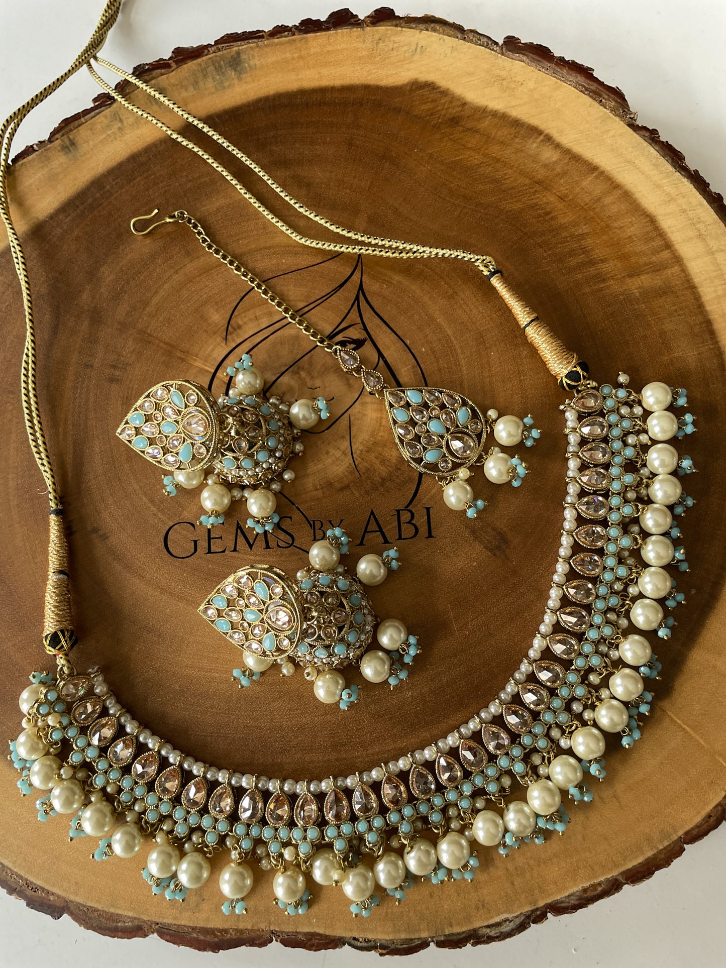 Polki with pearl Necklace Set