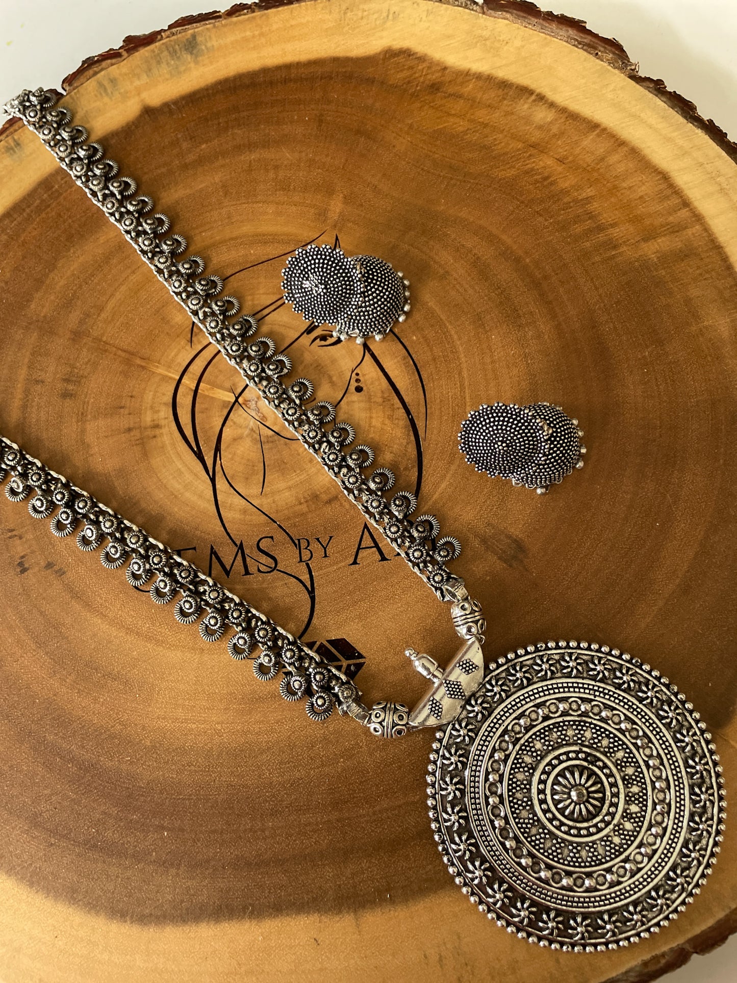 Oxidized Silver Necklace Set