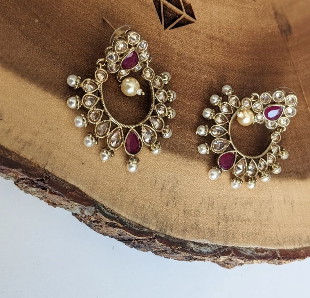 Polki small Chandbali